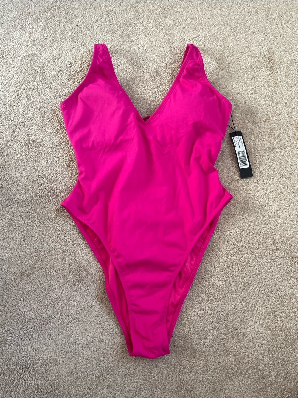 TA3 Hi Cut Plungey One Piece Swimsuit Pink L Short 4.0 NWT